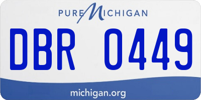 MI license plate DBR0449