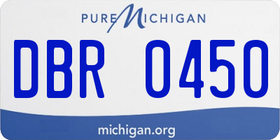 MI license plate DBR0450