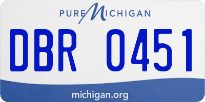 MI license plate DBR0451