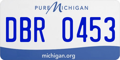 MI license plate DBR0453