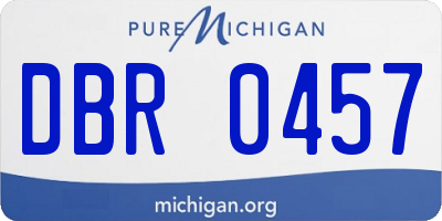 MI license plate DBR0457