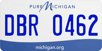 MI license plate DBR0462