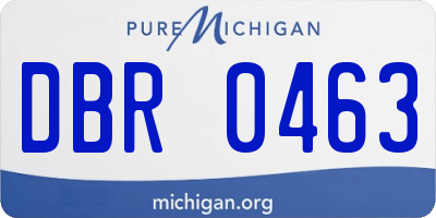 MI license plate DBR0463