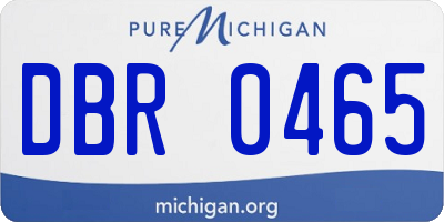 MI license plate DBR0465