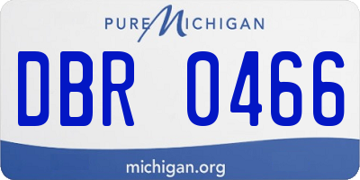 MI license plate DBR0466