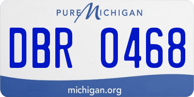 MI license plate DBR0468