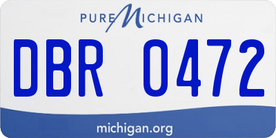 MI license plate DBR0472