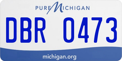 MI license plate DBR0473