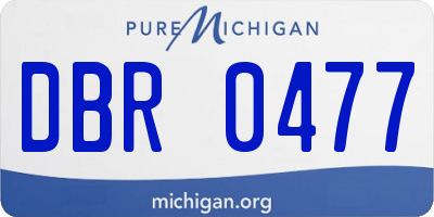 MI license plate DBR0477