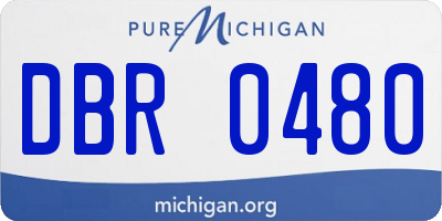 MI license plate DBR0480