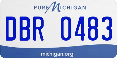 MI license plate DBR0483