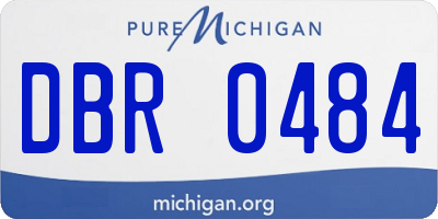 MI license plate DBR0484