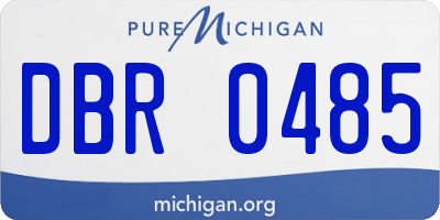 MI license plate DBR0485