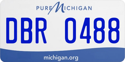 MI license plate DBR0488