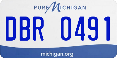 MI license plate DBR0491