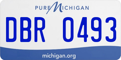 MI license plate DBR0493
