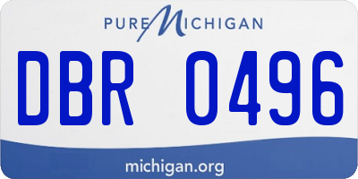 MI license plate DBR0496