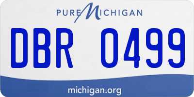 MI license plate DBR0499