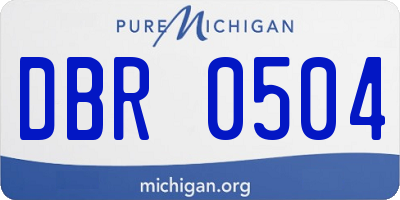 MI license plate DBR0504