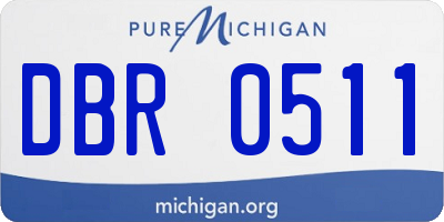 MI license plate DBR0511