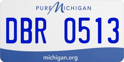 MI license plate DBR0513