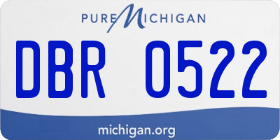 MI license plate DBR0522