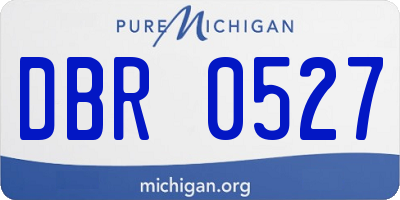 MI license plate DBR0527