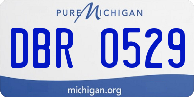 MI license plate DBR0529