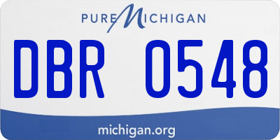 MI license plate DBR0548