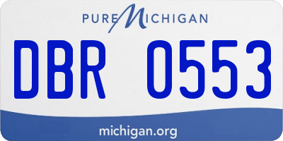 MI license plate DBR0553