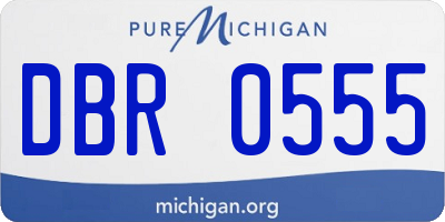MI license plate DBR0555
