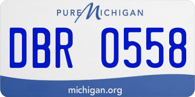 MI license plate DBR0558