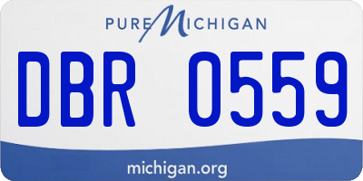 MI license plate DBR0559