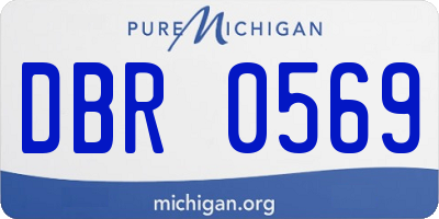 MI license plate DBR0569