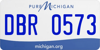 MI license plate DBR0573