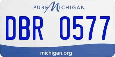 MI license plate DBR0577