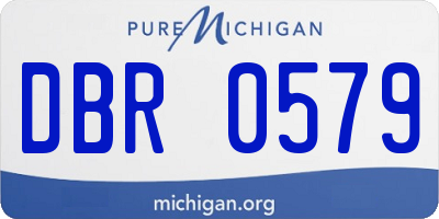 MI license plate DBR0579