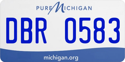 MI license plate DBR0583