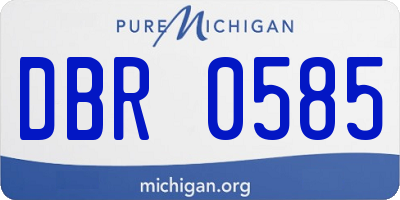 MI license plate DBR0585