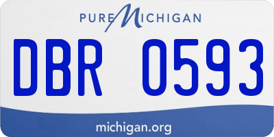 MI license plate DBR0593