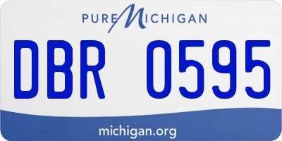 MI license plate DBR0595
