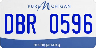 MI license plate DBR0596