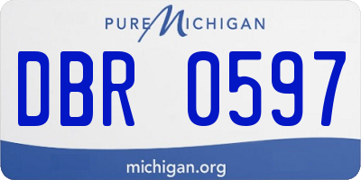 MI license plate DBR0597