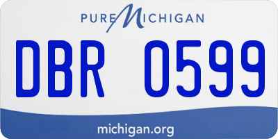 MI license plate DBR0599