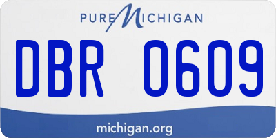 MI license plate DBR0609