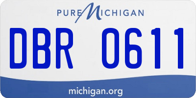 MI license plate DBR0611