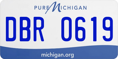 MI license plate DBR0619