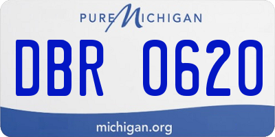 MI license plate DBR0620