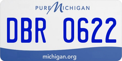 MI license plate DBR0622