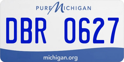 MI license plate DBR0627